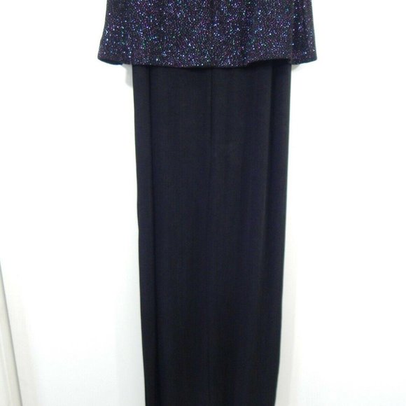 ALEX EVENINGS gorgeous maxi evening party dress. Sparkles are multicolored. - Picture 6 of 7